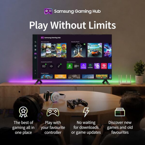 81XT4j4qaL._AC_SL1500_.jpg HYE 43" LED Smart TV - 4K Ultra HD, Samsung Tizen OS & Gaming Hub, Black