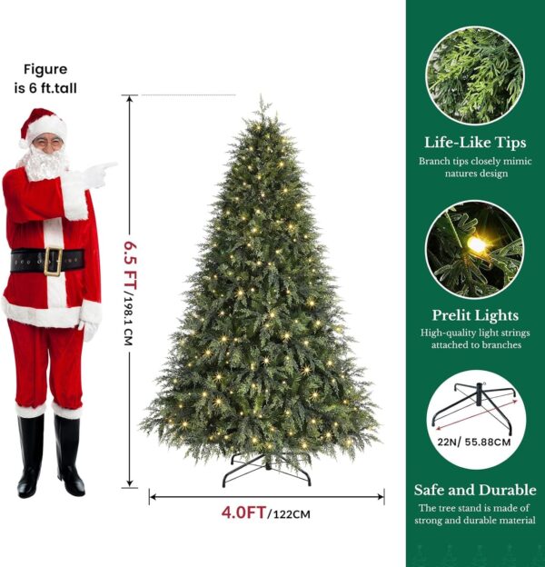 81Xz2vVi2nL._AC_SL1500_.jpg Shareconn 6.5ft Artificial Fir Function Christmas Tree with Lights,17 modes