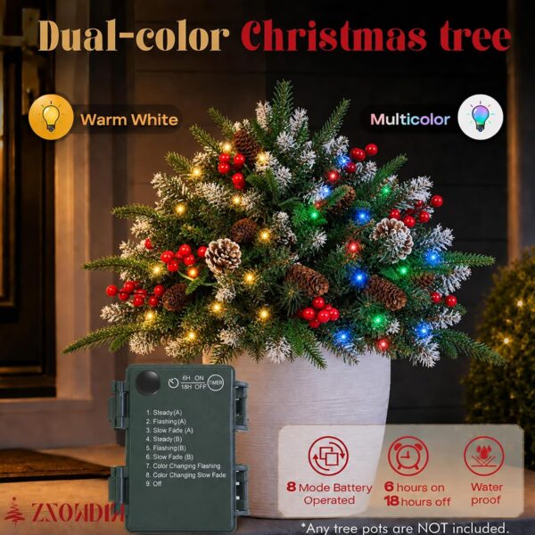 81Y59-gd6bL._AC_SL1500_.jpg 2-Pack Prelit Christmas Pot Inserts with Pinecones & Berries