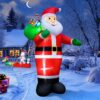 81YwLGVFZKL._AC_SL1500_.jpg 14FT Christmas Inflatable Santa Claus Outdoor Decorations