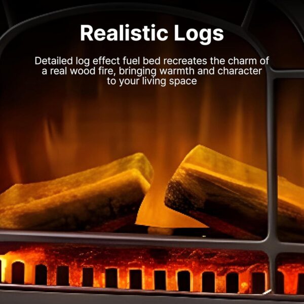 81axLyKB7L._AC_SL1500_.jpg Dimplex Club Optiflame Electric Stove, Black Freestanding Electric Fire with Artificial Logs