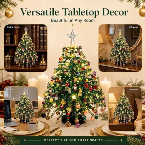 81b3zNNgFKL._AC_SL1500_.jpg DIY Beaded Christmas Tree Kit with Lights, 3D Holiday Craft Set
