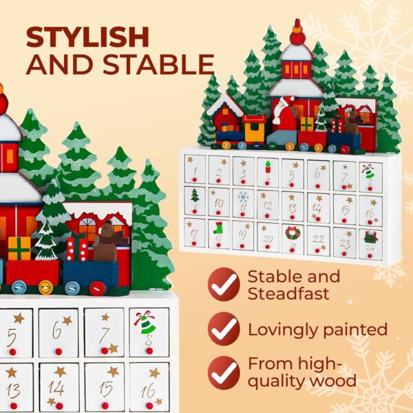 81c73vPTR5L._AC_SL1500_.jpg Spielwerk® Wooden Advent Calendar, Chocolates Gift Box, Christmas Landscape