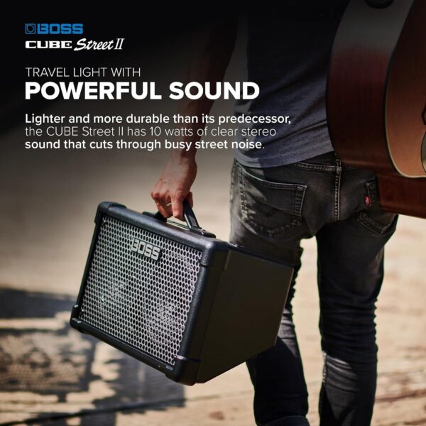 81cVrzO8sJL._AC_SL1500_.jpg BOSS CUBE Street II | Portable Battery-Powered Stereo Amplifier Sound | Ideal for Street Performers
