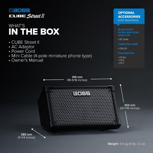 81dEYG7fvgL._AC_SL1500_.jpg BOSS CUBE Street II | Portable Battery-Powered Stereo Amplifier Sound | Ideal for Street Performers