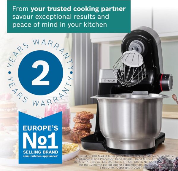 Bosch Series 2 Stand Mixer, 7 in 1 Functions, MUMS2VM40G, Black