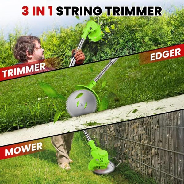 81drdr6DesL._AC_SL1500_.jpg Cordless Garden Strimmers,Electric Cordless 21v Grass Strimmer with 2 X 2000mAh Battery