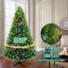 81eBElrqe0L._AC_SL1500_.jpg 360° Rotating Prelit Christmas Tree 7ft - Musical Artificial Christmas Tree with Remote Control
