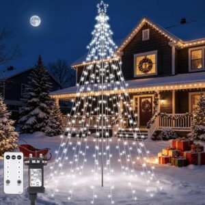 Joomer Christmas Tree Lights Topper Star Height 12.7ft 568 LED White