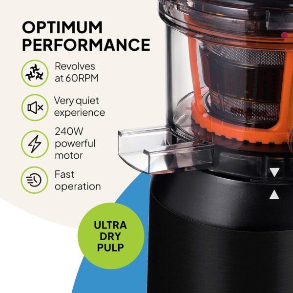 81fNbDHcbML._AC_SL1500_.jpg Fridja f1900 Cold Press Juicer, 240W Slow Juicer, 78mm Chute, BPA-Free