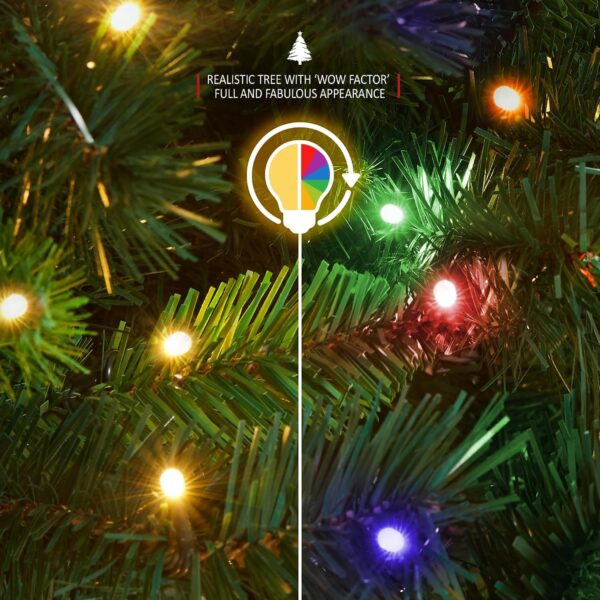 81fSiUzCikL._AC_SL1500_.jpg VeryMerry 6FT Pre Lit Christmas Tree 2in1 Dual-Color