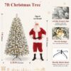 81fdzZNROML._AC_SL1500_.jpg SHareconn 7ft Pre Lit Christmas Tree Snow Flocked with 13 Modes & 932 Tips