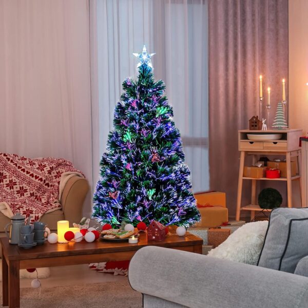81fzivZMJYL._AC_SL1500_.jpg 6ft Fibre Optic Christmas Tree Indoor Xmas Decoration, Green