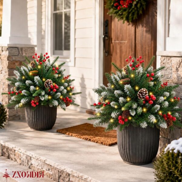 81g2spwsA3L._AC_SL1500_.jpg 2-Pack Prelit Christmas Pot Inserts with Pinecones & Berries