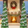 81iGbyiXWiL._AC_SL1500_.jpg HMASYO 6FT/1.8M Pop Up Tinsel Christmas Tree with 100 Timer Lights & Remote