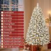 81jMjUH4ZSL._AC_SL1500_.jpg SHareconn 7ft Pre Lit Christmas Tree Snow Flocked with 13 Modes & 932 Tips