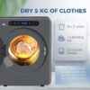 HOMCOM Vented Tumble Dryer 5kg Wet Laundry/3kg Dry Capacity 1000W Grey [Energy Class G]