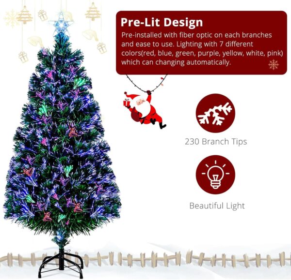 81m6ssxVVhL._AC_SL1500_.jpg 6ft Fibre Optic Christmas Tree Indoor Xmas Decoration, Green