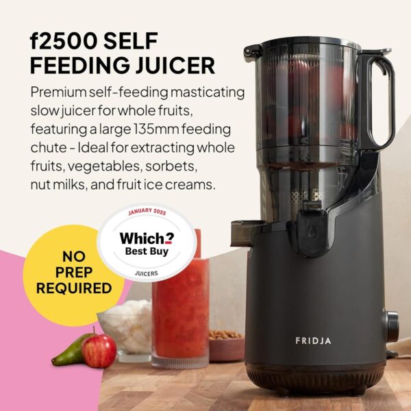 81mwpj8r29L._AC_SL1500_.jpg Fridja f2500 Self-Feeding Juicer, 135mm Chute, Whole Fruit, 250W Cold Press