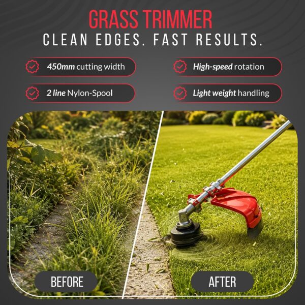 Dealourus 52cc Long Reach Petrol Multi Functional Garden Tool Including