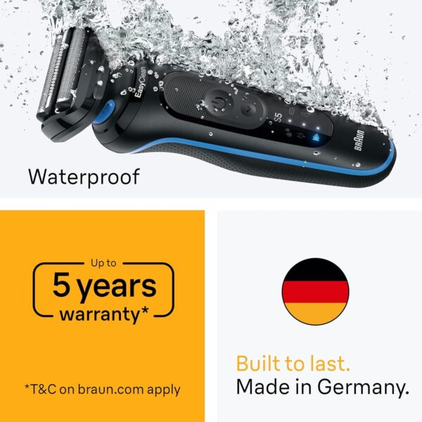 81njDfJwBML._AC_SL1500_.jpg Braun Series 5 Electric Shaver for Men, Wet & Dry Foil Razor, Blue