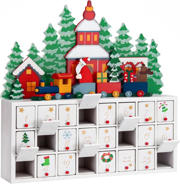 81nl1UcpwGL._AC_SL1500_.jpg Spielwerk® Wooden Advent Calendar, Chocolates Gift Box, Christmas Landscape