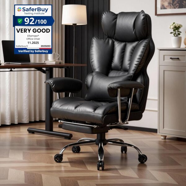 81pGYu7joTL._AC_SL1500_.jpg Efomao Desk Office Chair, Big and Tall PU Leather Ergonomic Office Chair