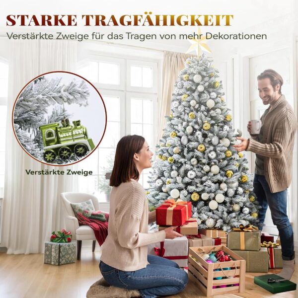 81qPtivcIGL._AC_SL1500_.jpg YITAHOME Christmas Tree 6ft, Full Snow Flocked Artificial Tree with Foldable Metal Stand & Metal Frame