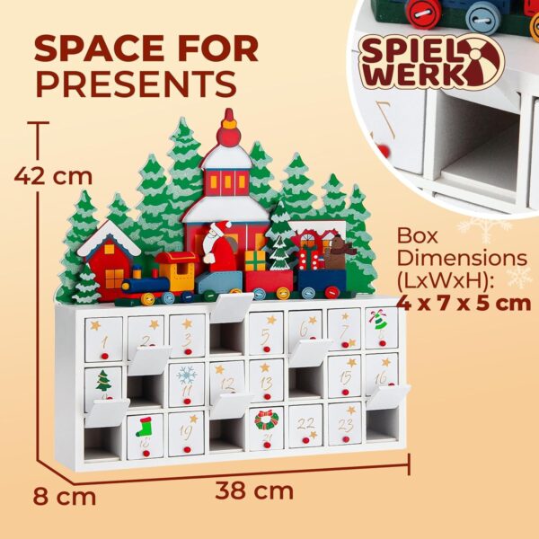 81qYt2CXYLL._AC_SL1500_.jpg Spielwerk® Wooden Advent Calendar, Chocolates Gift Box, Christmas Landscape