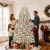 81sYQ3LEccL._AC_SL1500_.jpg SHareconn 7ft Pre Lit Christmas Tree Snow Flocked with 13 Modes & 932 Tips