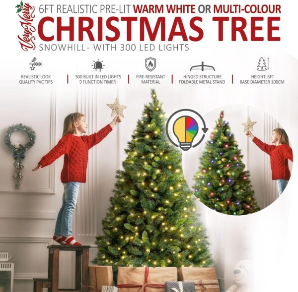81t-8VERKwL._AC_SL1500_.jpg VeryMerry 6FT Pre Lit Christmas Tree 2in1 Dual-Color