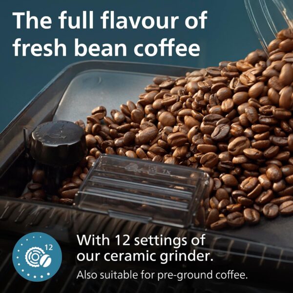 81tES4wqsYL._AC_SL1500_.jpg PHILIPS 5400 Series Bean to Cup Coffee Machine, LatteGo, 12 Drinks OneTouch