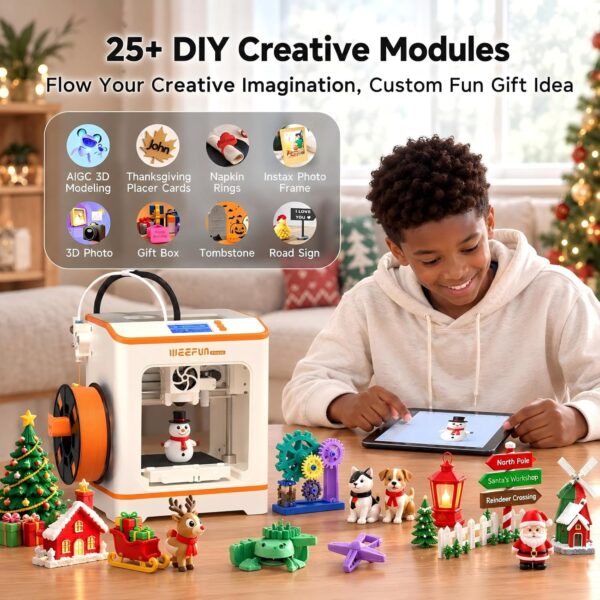 Weefun TINA2C 3D Printer for Beginners & Kids with Filament Starter Bundle