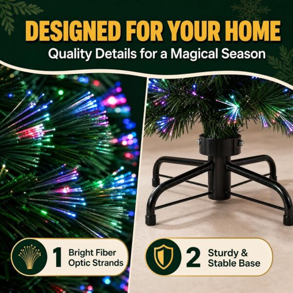 81tesGgY1FL._AC_SL1500_.jpg New Christmas Tree X-Mas Tree Fiber Optic Color Changing Multi Colour Led Lights With Star Free Standing Indoor Tree Lights XMAS Gift (7 FT)