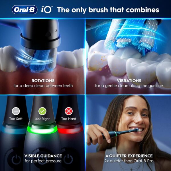 81uMHG35ibL._AC_SL1500_.jpg Oral-B iO9 Electric Toothbrush for Adults, Black, App Connected Handle, 7 Cleaning Modes, Includes 3 Brush Heads