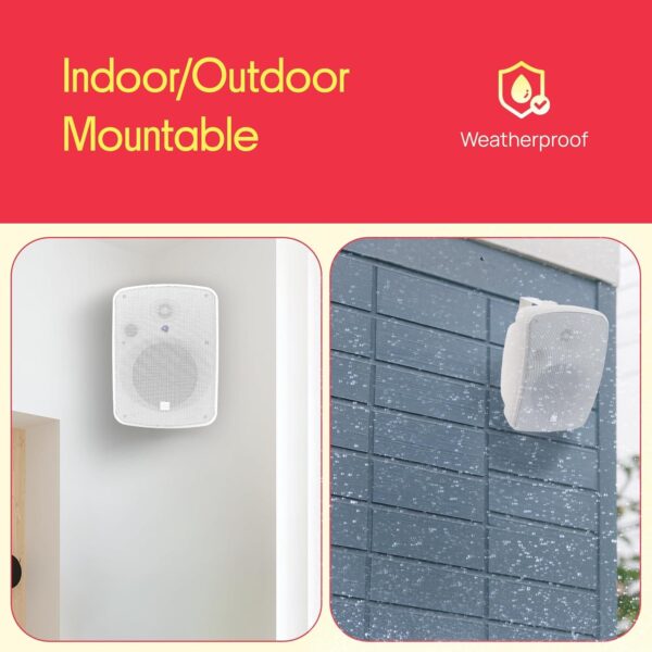 81udmK-fUvL._AC_SL1500_.jpg Pyle Bluetooth Garden Speakers Pair – 16.5 cm (6.5") 800W Weatherproof Wall/Ceiling Mounted Outdoor Wireless Speaker System
