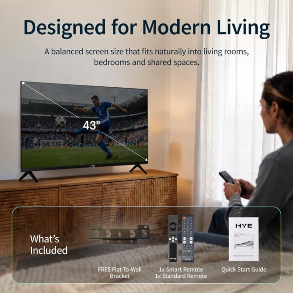 81vkmC6HtGL._AC_SL1500_.jpg HYE 43" LED Smart TV - 4K Ultra HD, Samsung Tizen OS & Gaming Hub, Black