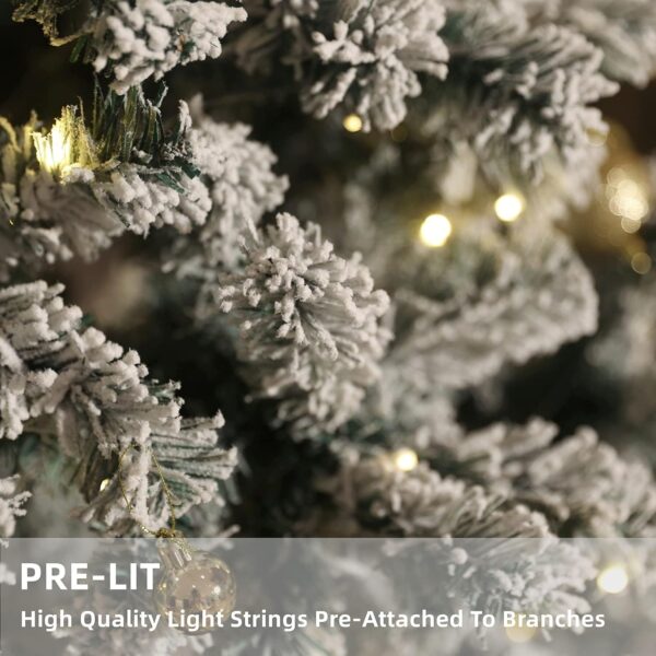 81wgtjVWYVL._AC_SL1500_.jpg Asinse 7ft Pre-Lit Snow Flocked Christmas Tree with 450 Chasing Warm LED Lights