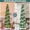 81xKbVcCA-L._AC_SL1500_.jpg HMASYO 6FT/1.8M Pop Up Tinsel Christmas Tree with 100 Timer Lights & Remote