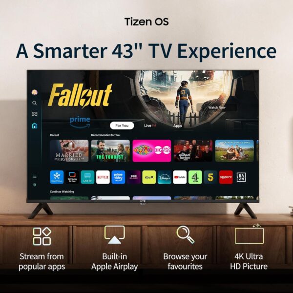 81znRhmfwBL._AC_SL1500_.jpg HYE 43" LED Smart TV - 4K Ultra HD, Samsung Tizen OS & Gaming Hub, Black