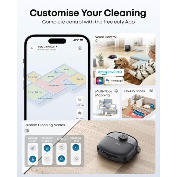9-12.jpg eufy Robot Vacuum C10,Self Emptying,8 Weeks Hands Free,Powerful Suction