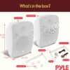 9191mB6siFL._AC_SL1500_.jpg Pyle Bluetooth Garden Speakers Pair – 16.5 cm (6.5") 800W Weatherproof Wall/Ceiling Mounted Outdoor Wireless Speaker System