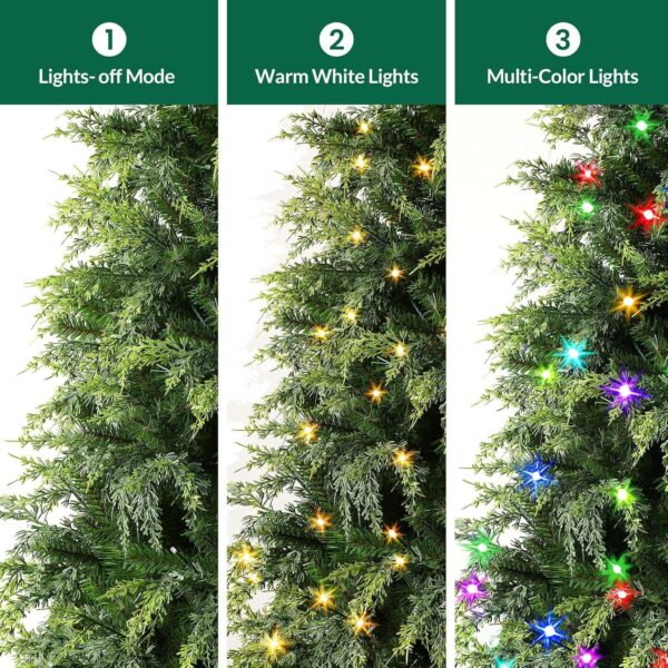 919nXVrrwAL._AC_SL1500_.jpg Shareconn 6.5ft Artificial Fir Function Christmas Tree with Lights,17 modes