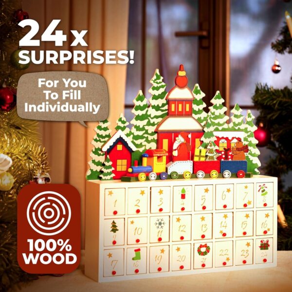 91Ax27Q4-nL._AC_SL1500_.jpg Spielwerk® Wooden Advent Calendar, Chocolates Gift Box, Christmas Landscape