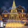 91CfJEy79cL._AC_SL1500_.jpg Joomer Christmas Tree Lights Topper Star Height 127ft 568 LED Warm White