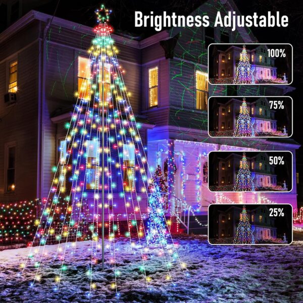 Joomer Christmas Tree Lights Topper Star Height 12.7ft 568 LED Multicolor