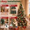 91Gm36bvGL._AC_SL1500_.jpg 7.5ft/225cm PVC Snow Flocked Artificial Christmas Tree with Light