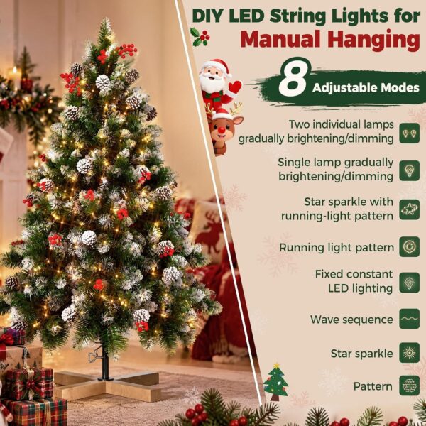 91HXX26buL._AC_SL1500_.jpg 7.5ft/225cm PVC Snow Flocked Artificial Christmas Tree with Light