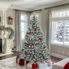 91JRiVCppdL._AC_SL1500_.jpg YITAHOME Christmas Tree 6ft, Full Snow Flocked Artificial Tree with Foldable Metal Stand & Metal Frame