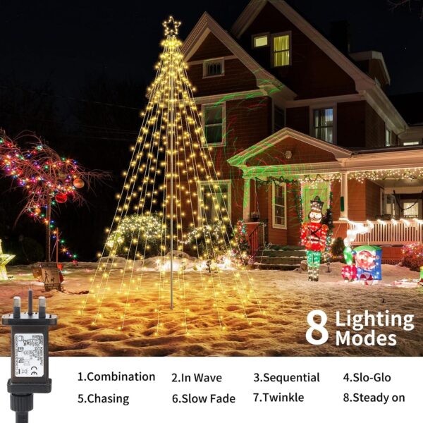91PVgDG6CvL._AC_SL1500_.jpg Joomer Christmas Tree Lights Topper Star Height 127ft 568 LED Warm White